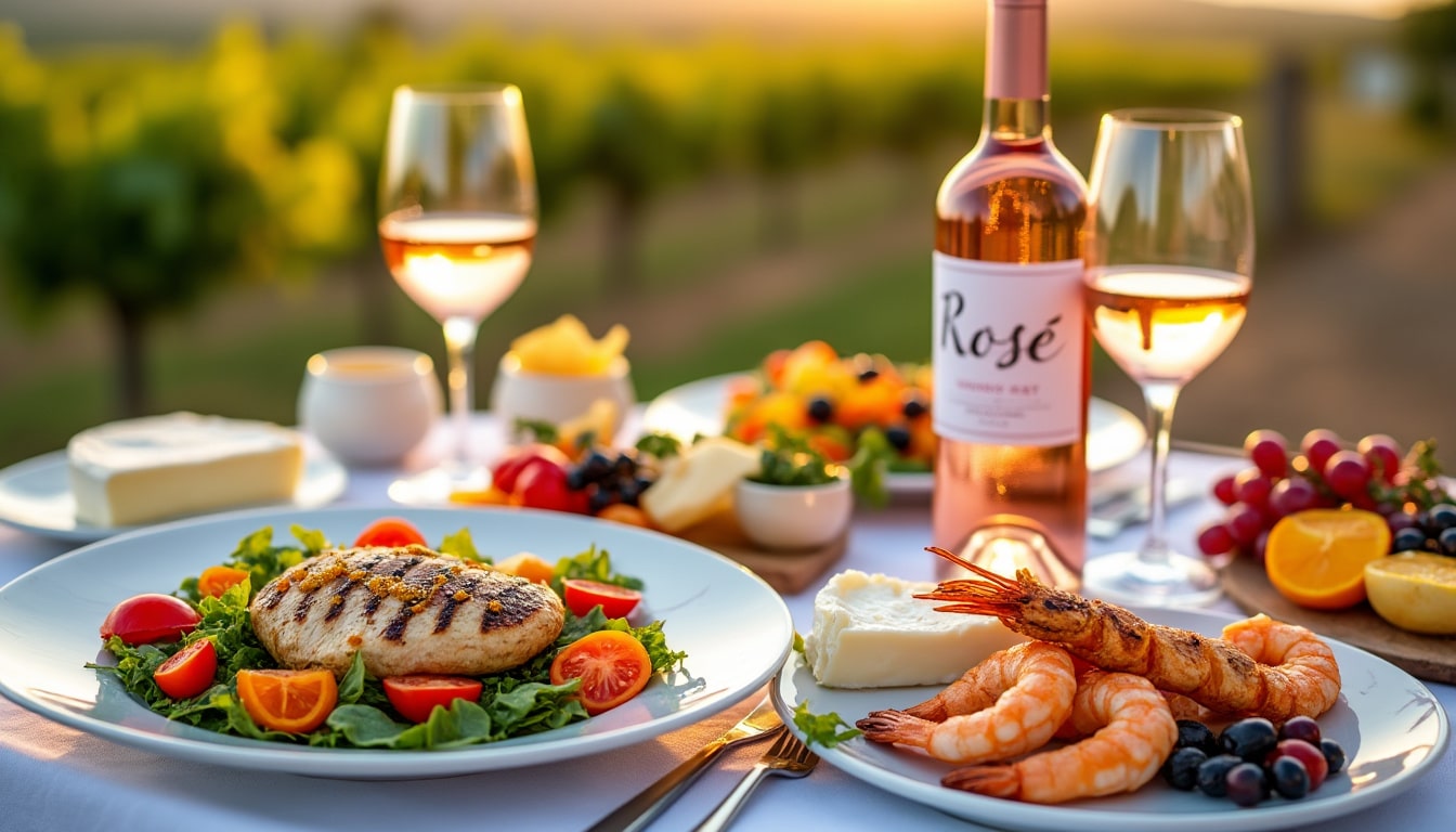 découvrez les meilleurs accords mets-vins avec le vin rosé. cet article vous guide à travers des combinaisons savoureuses pour sublimer vos repas et profiter pleinement de la fraîcheur du rosé, des fruits de mer aux salades estivales.